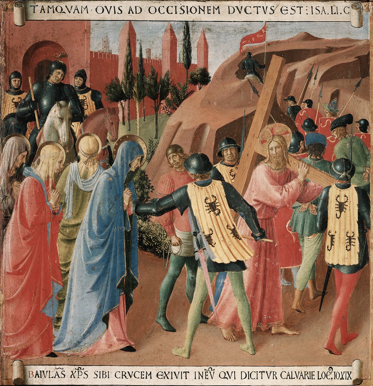 Historia de la vida de Cristo: la subida al Calvario, el porte de la cruz de Fra Angelico