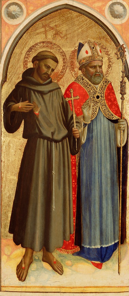 San Francisco y un obispo Santo de Fra Angelico