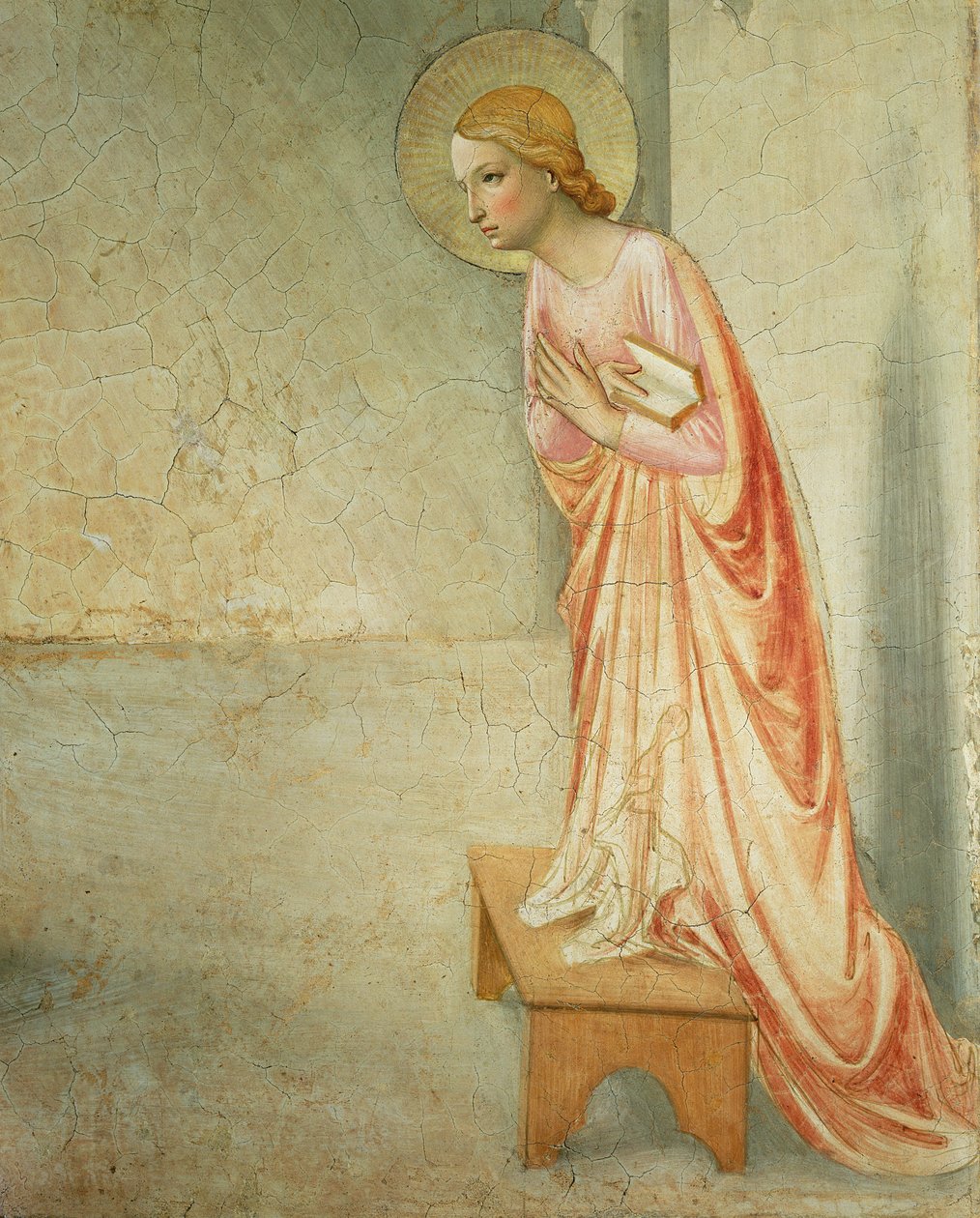 La Anunciación, detalle de la Virgen, 1442 (detalle) de Fra Angelico