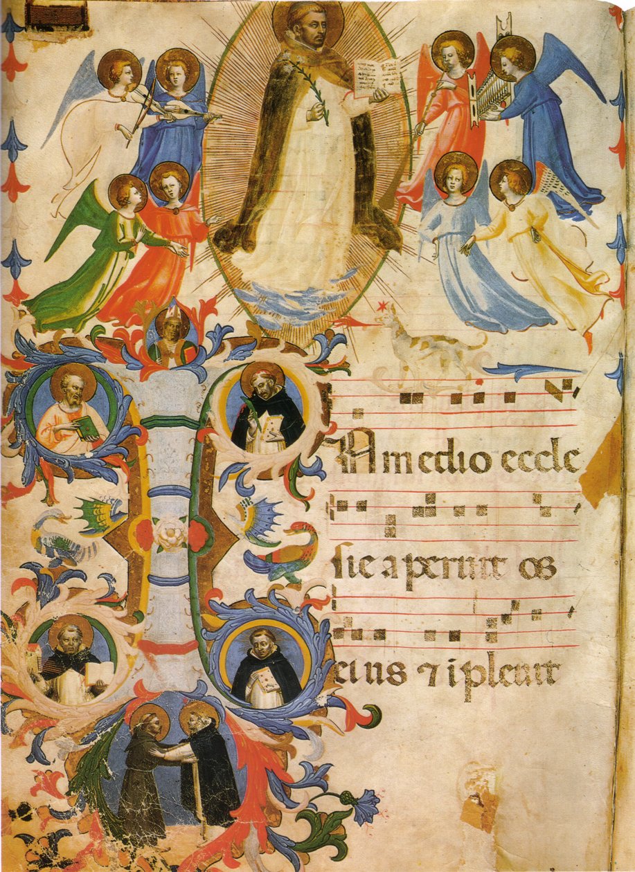 santo domenico en la gloria de Fra Angelico