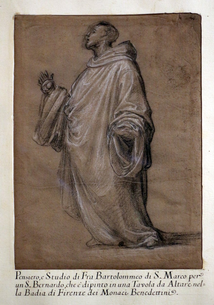 estudio de San Bernardo para madonna carondelet de Fra Bartolomeo