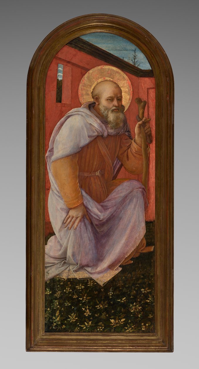 Panel de un Tríptico: San Antonio Abad de Fra Filippo Lippi
