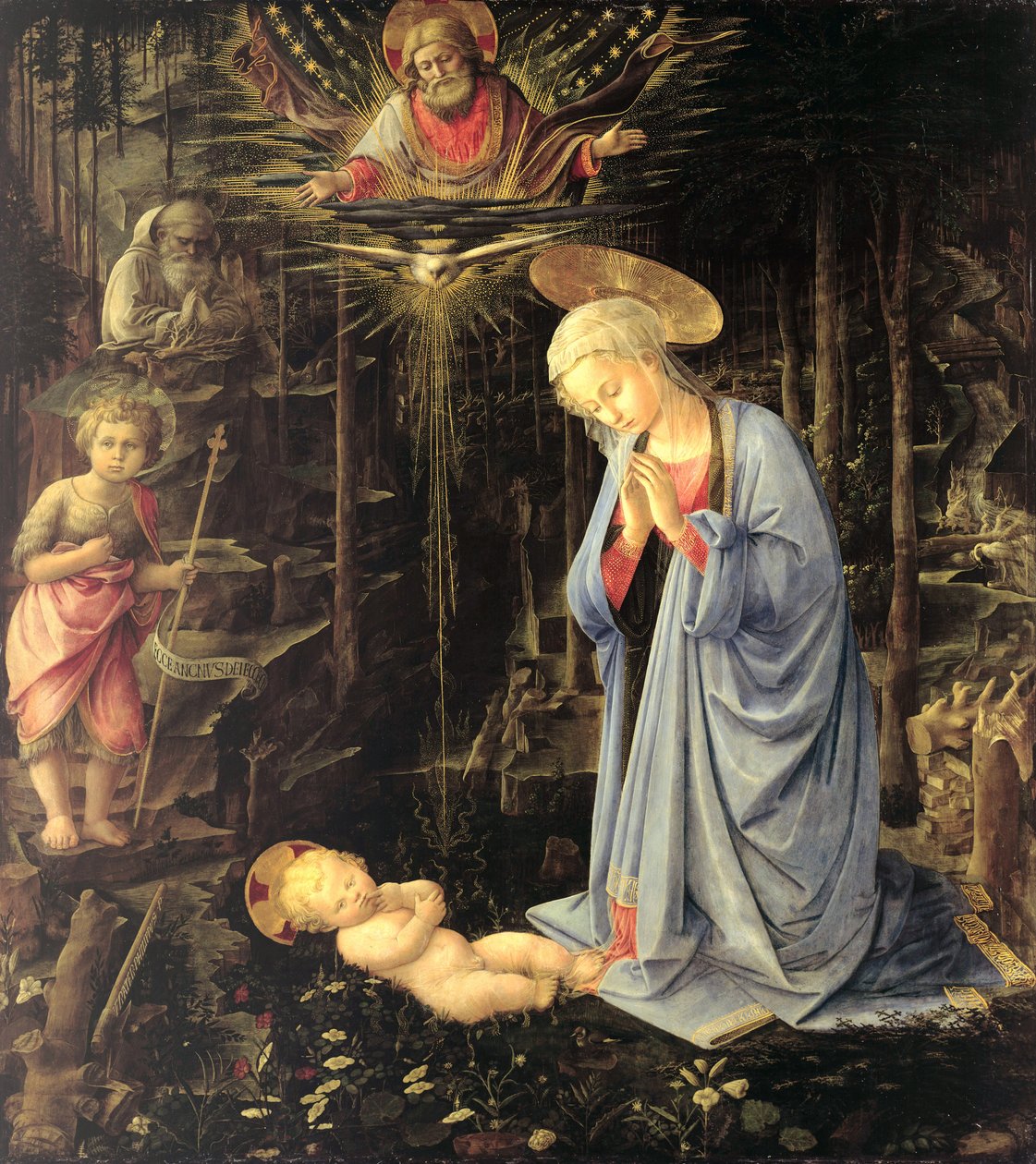 La Adoración en el Bosque, 1459 de Fra Filippo Lippi