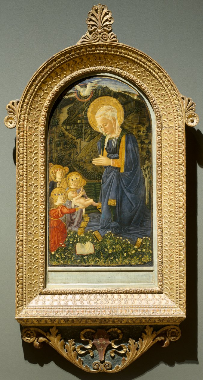Virgen y Niño con ángeles, c. 1460 de Fra Filippo Lippi