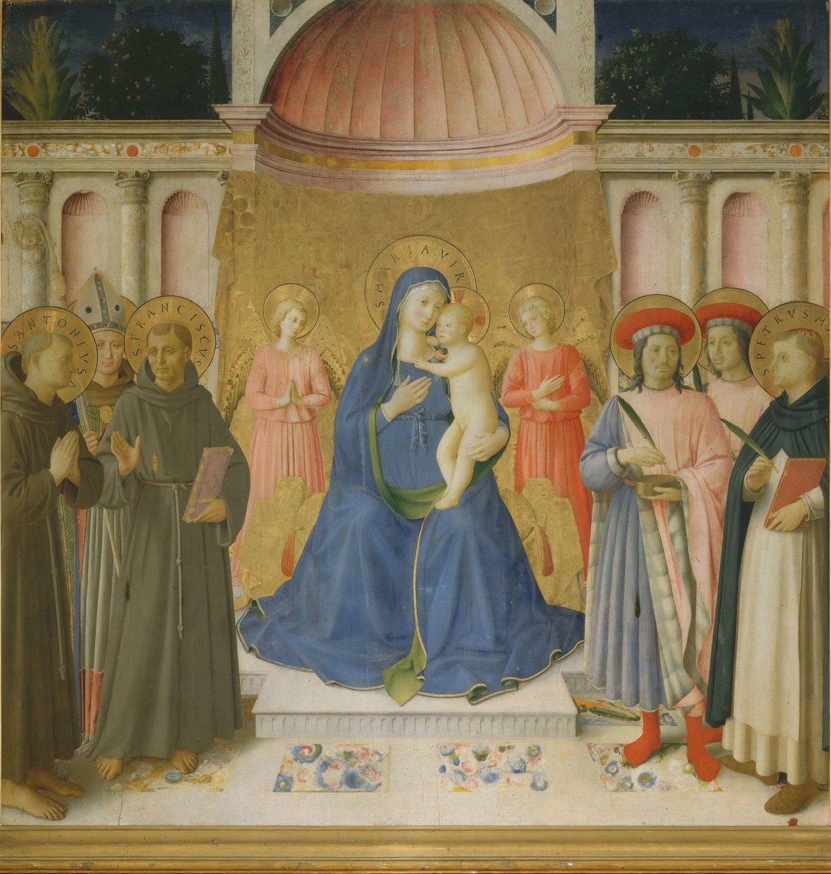 Sacra Conversazione Pala von Bosco ai Frati, c. 1450 de Fra Giovanni Angelico da Fiesole