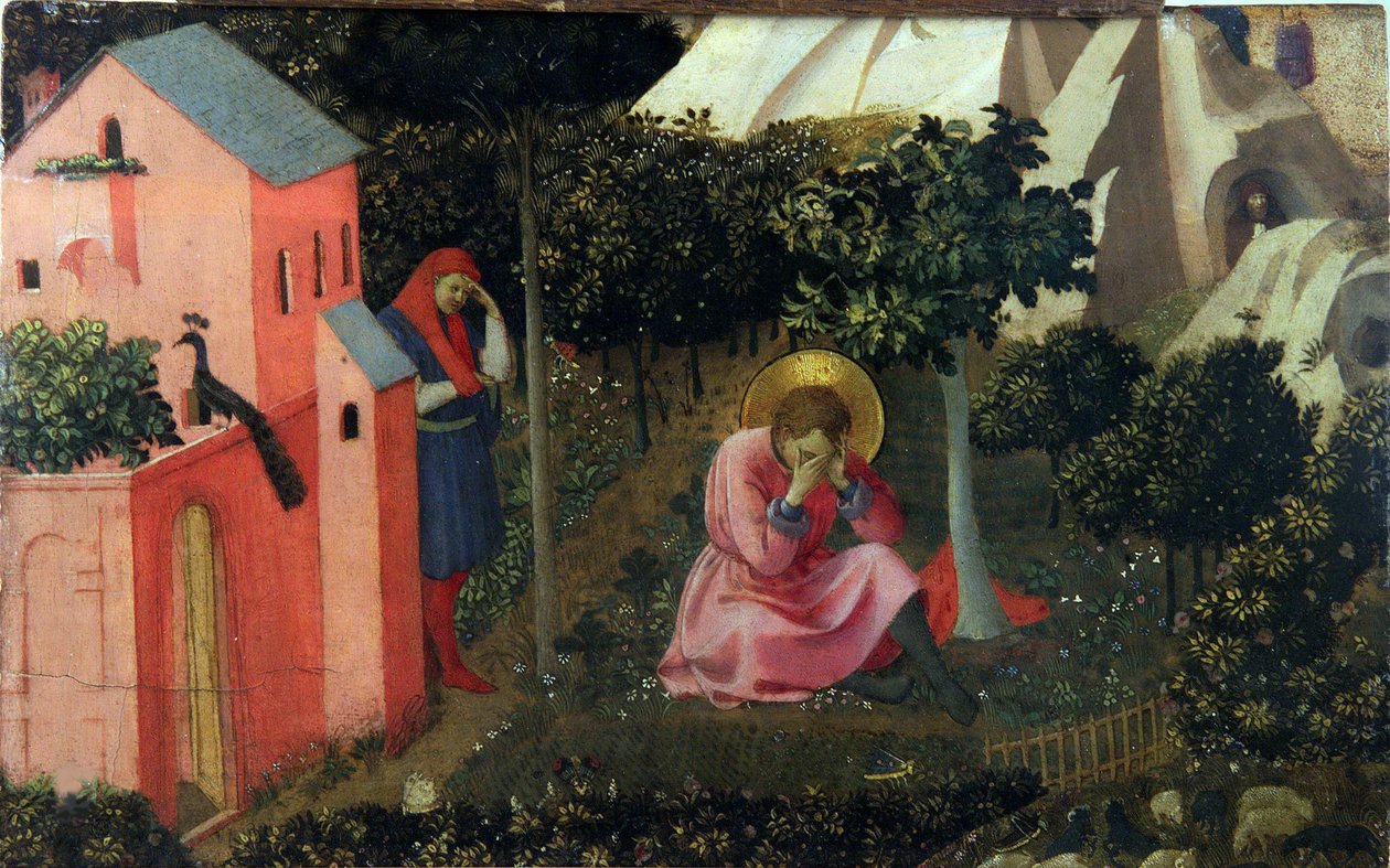 La conversión de San Agustín, ca. 1430-1435 de Fra Giovanni Angelico da Fiesole