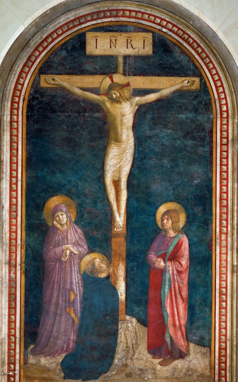 La crucifixión con San Domingo, c. 1440 de Fra Giovanni Angelico da Fiesole