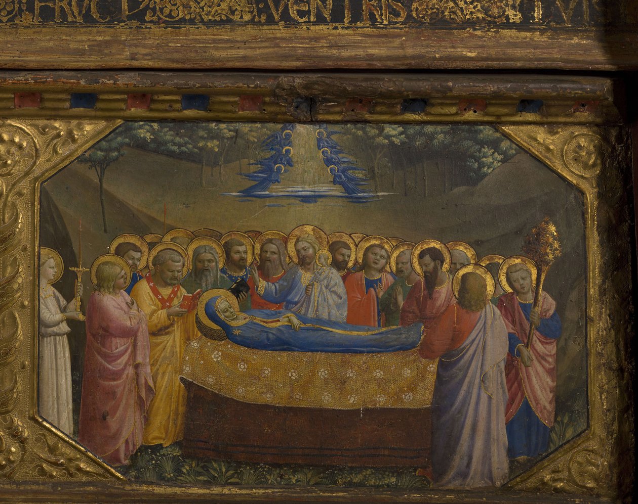 La muerte de la Virgen (retablo de la Anunciación con 5 escenas de predela), 1430-1432 de Fra Giovanni Angelico da Fiesole