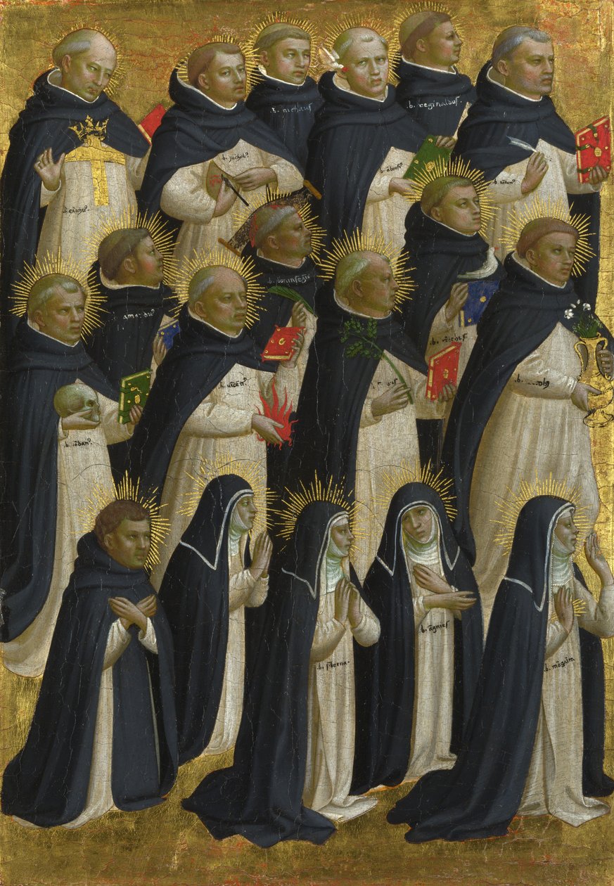 El panel bendito dominicano del retablo de San Domenico de Fiesole, c. 1423-1424 de Fra Giovanni Angelico da Fiesole