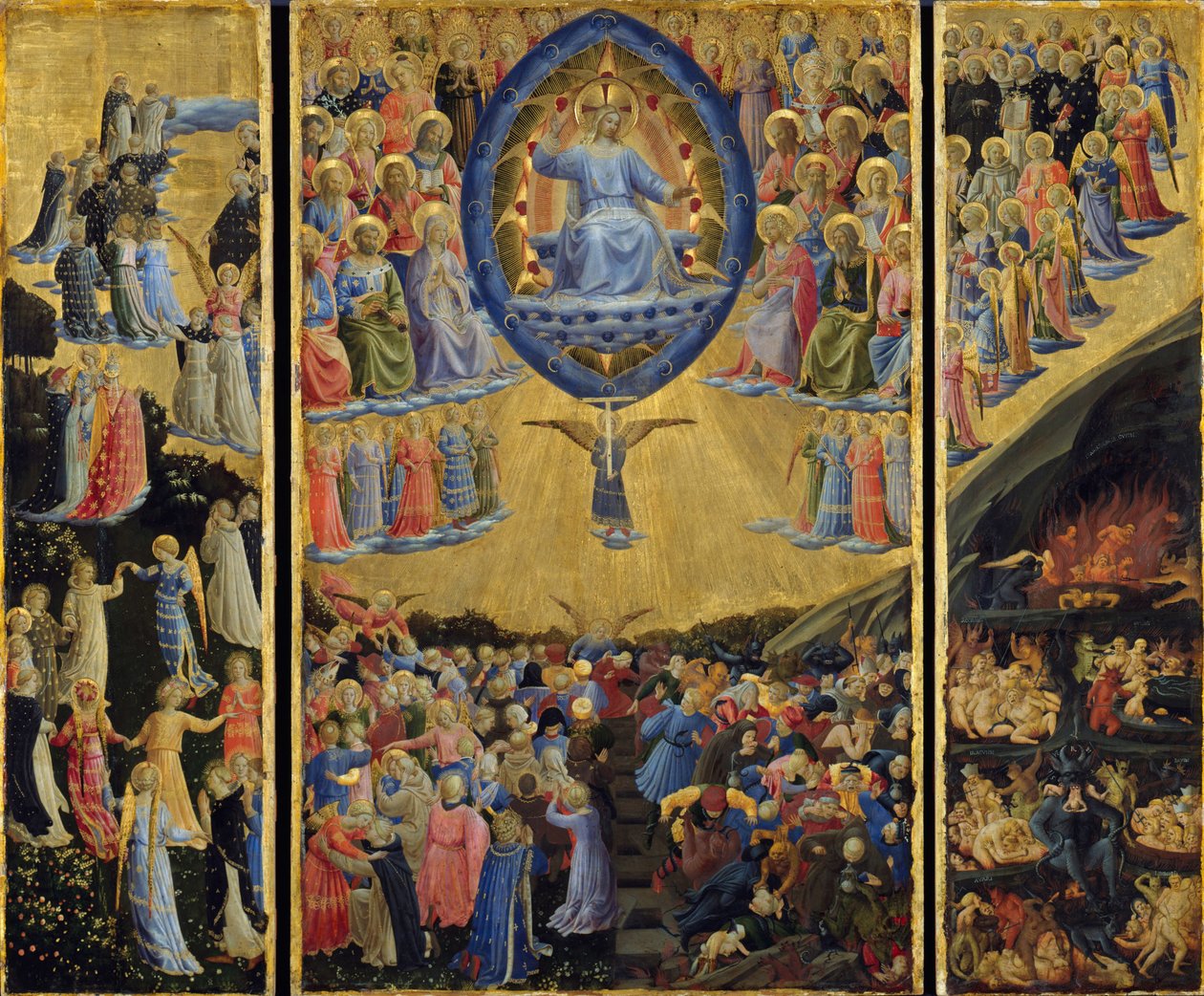 El Juicio Final Altar Alado, principios del siglo XV de Fra Giovanni Angelico da Fiesole