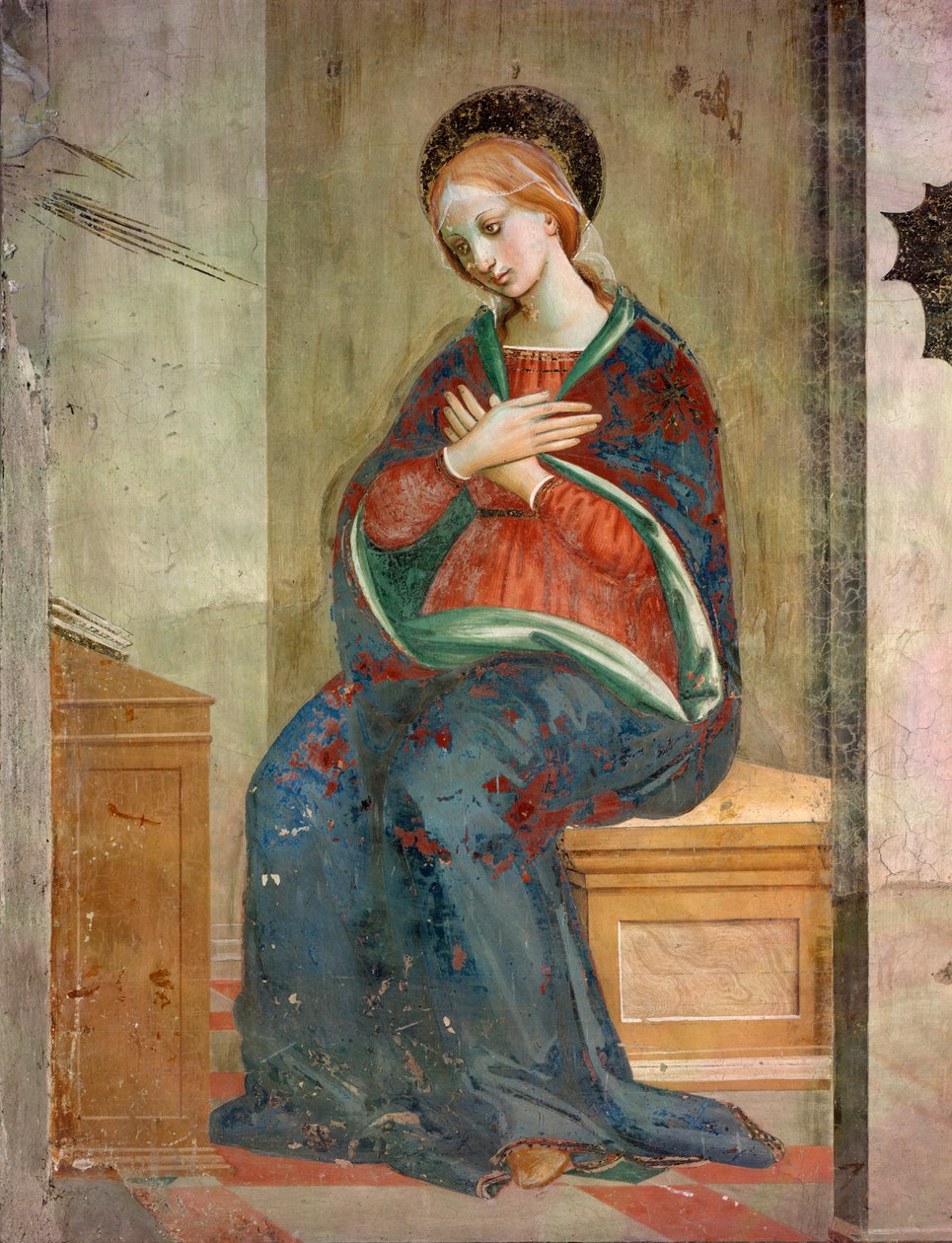 Anunciación (detalle) de Fra da Pistoia Paolino
