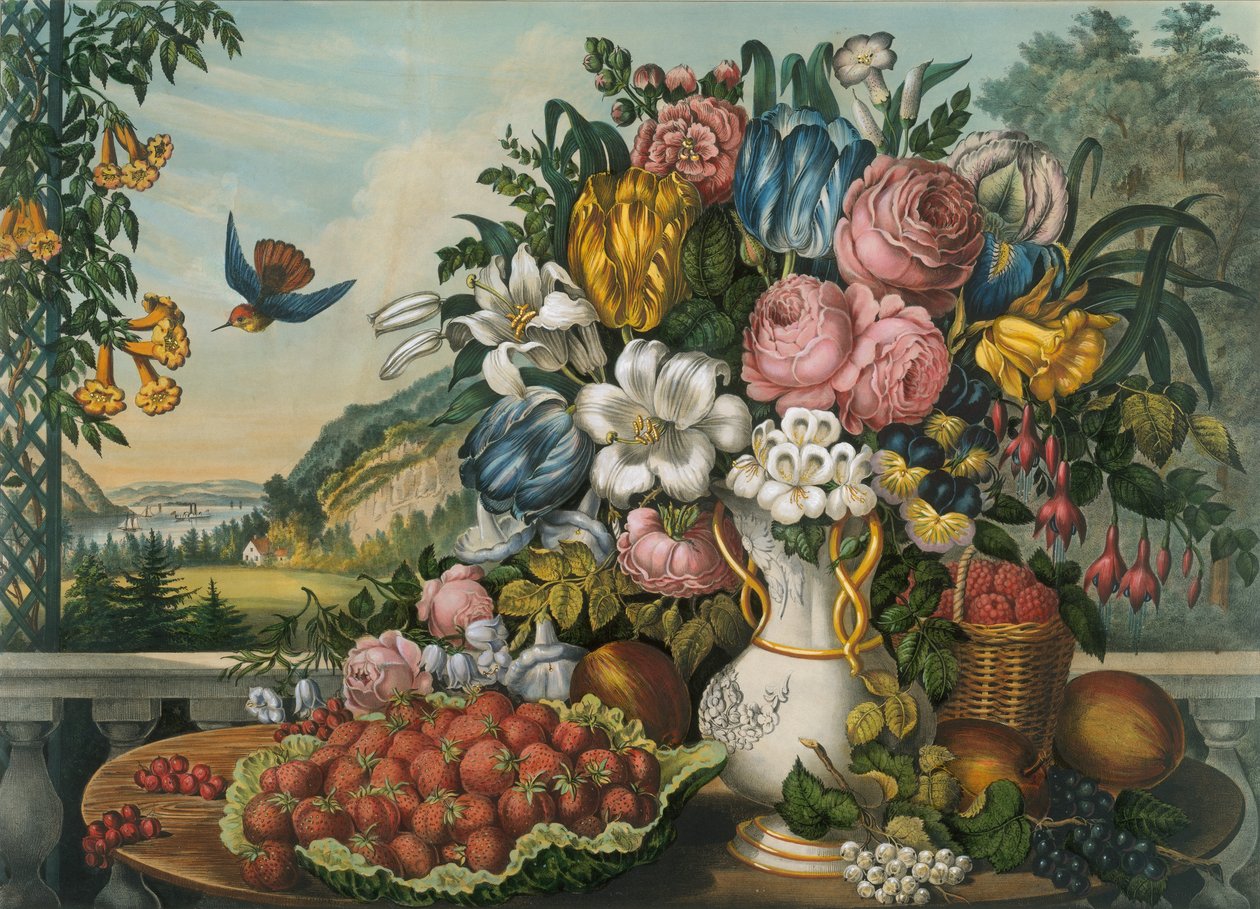 Paisaje - Frutas y flores de Frances Flora Bond Palmer