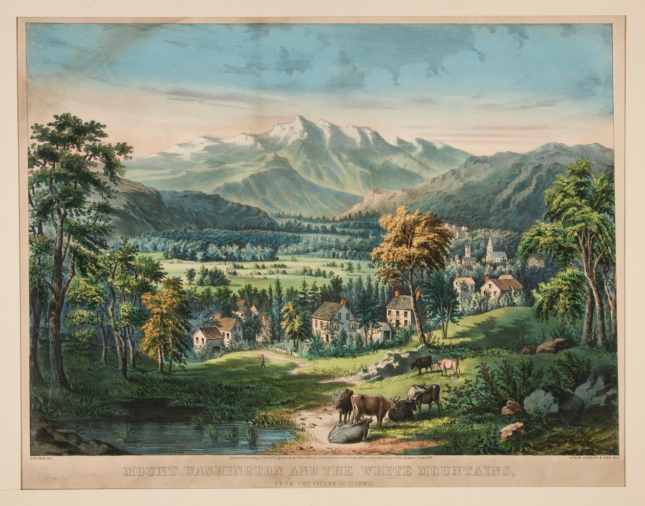 Monte Washington y las Montañas Blancas de Frances Flora Bond Palmer