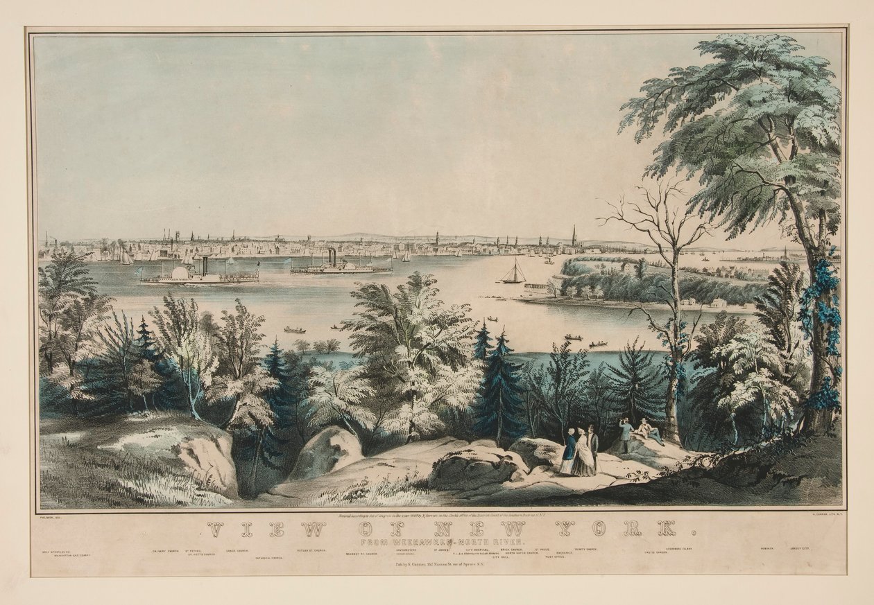 Vista de Nueva York desde Weehawken-North River de Frances Flora Bond Palmer