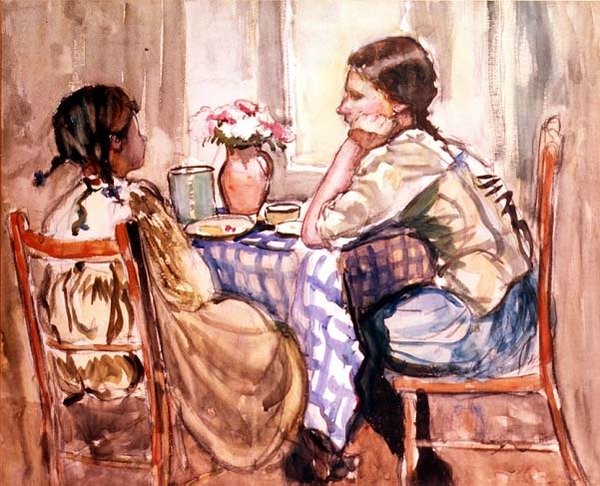 La comida (acuarela sobre papel) de Frances Hodgkins