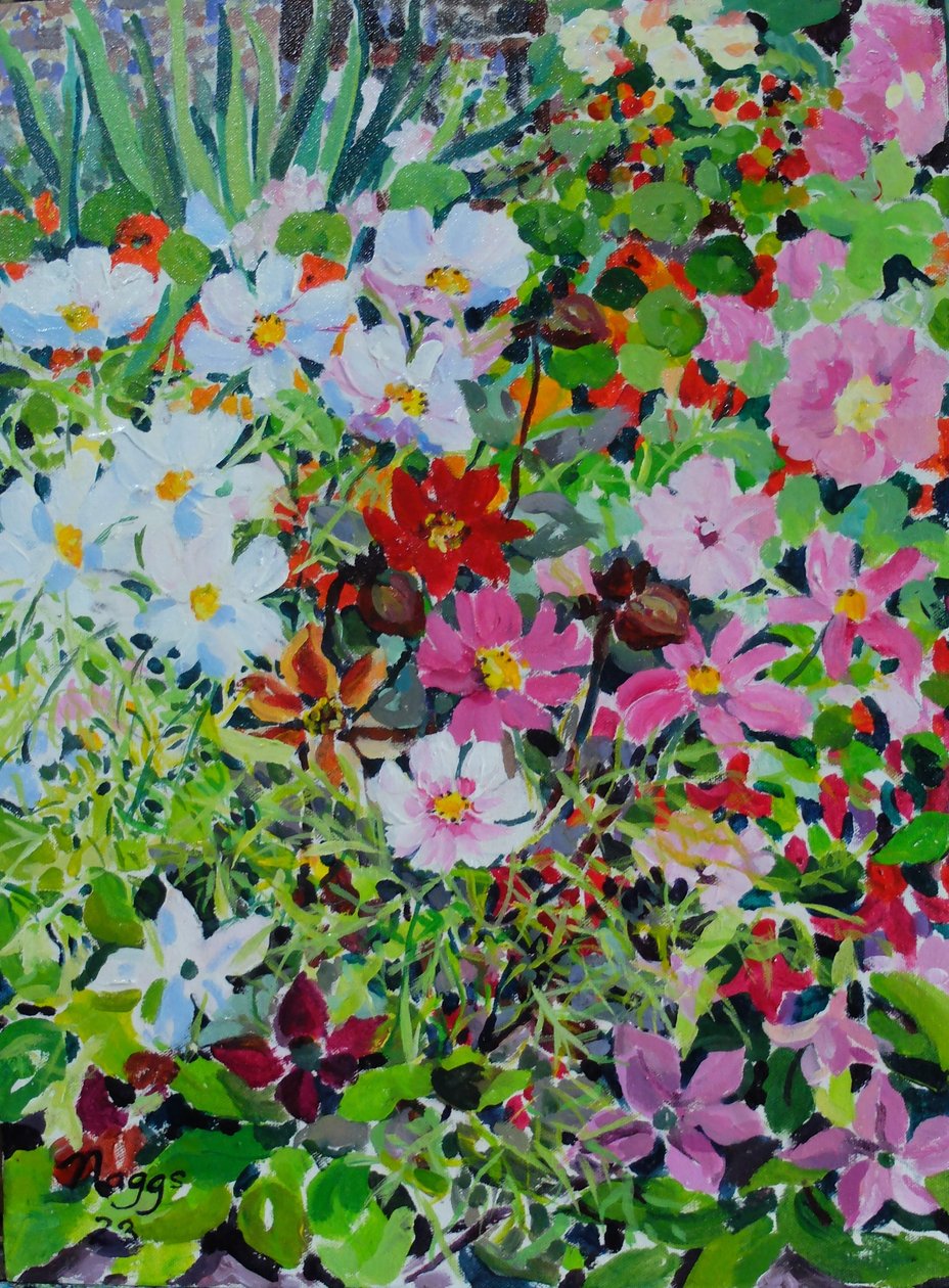 Summer Profusion, 2022 (acrílico sobre lienzo) de Frances Naggs
