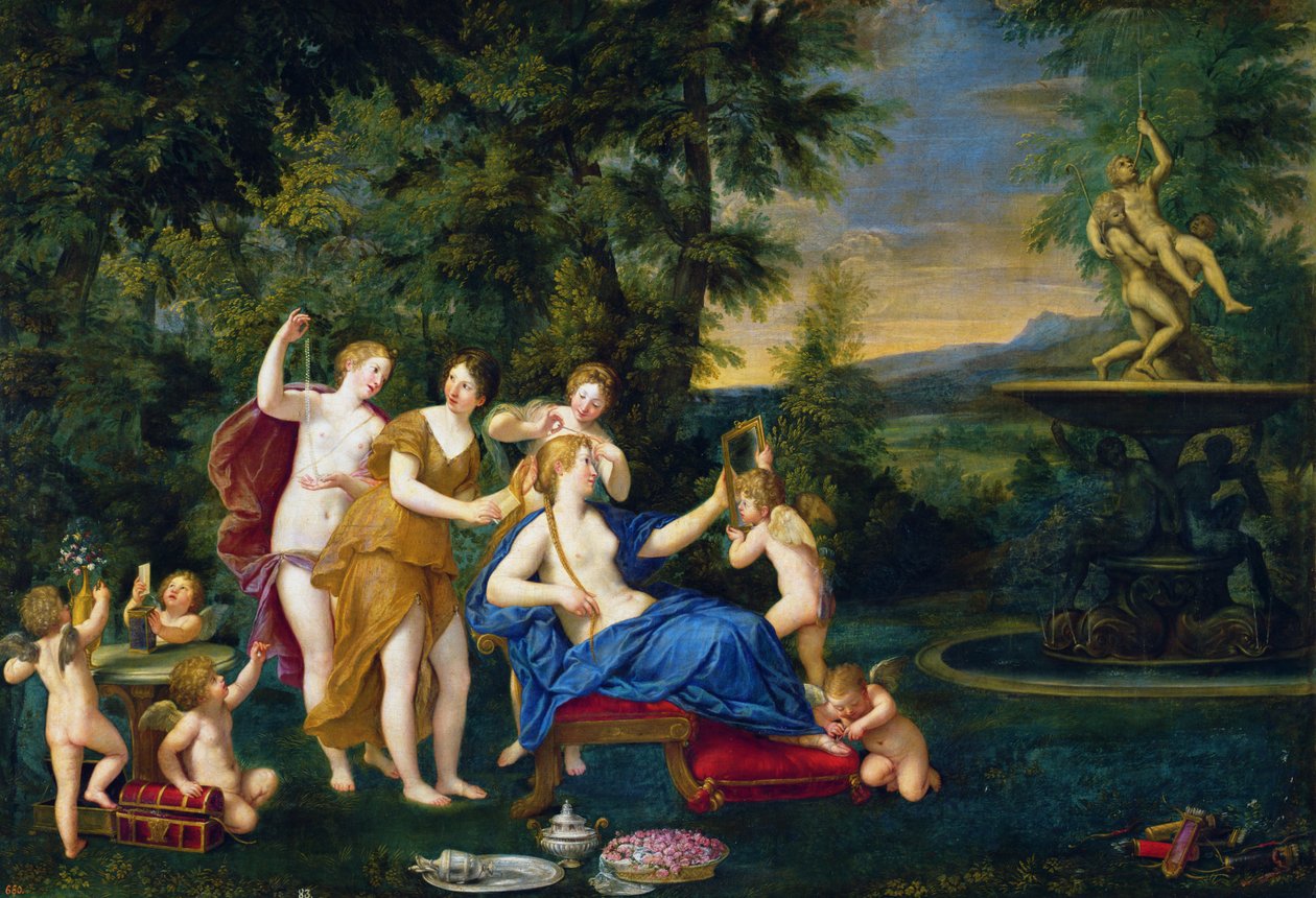 Venus atendida por ninfas y cupidos de Francesco Albani