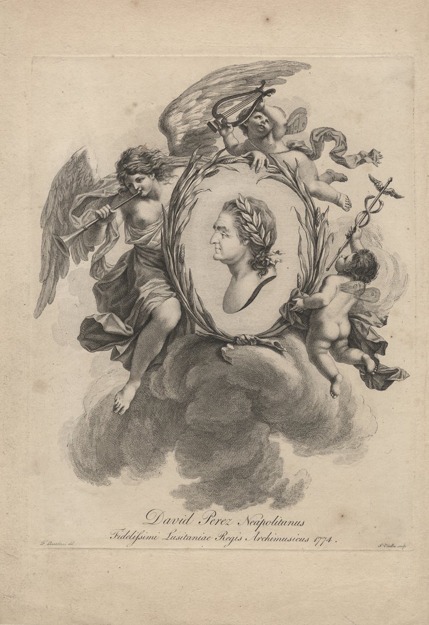 David Perez Neapolitanus, grabado por Giovanni Vitalba, 1774 de Francesco Bartolozzi