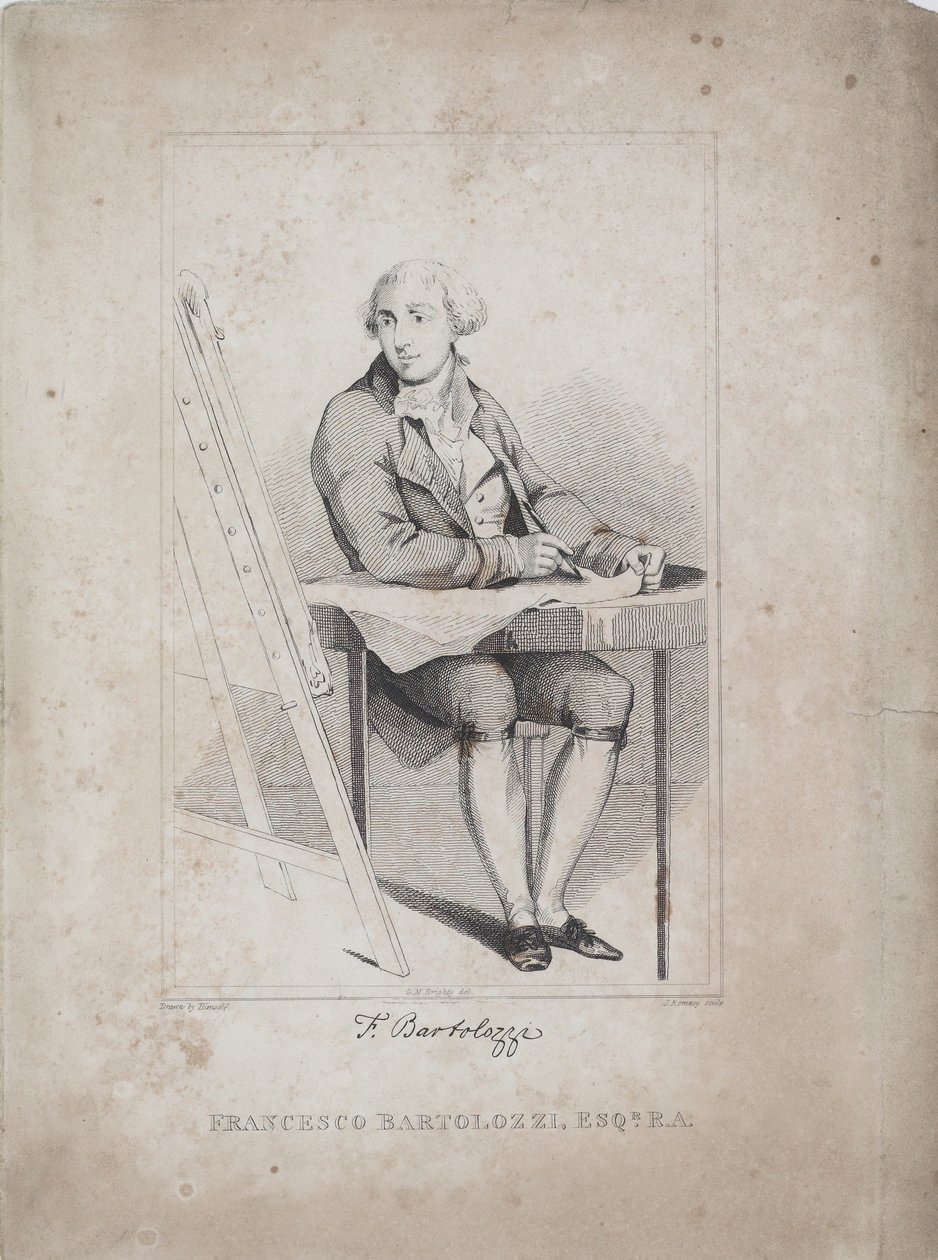 Francesco Bartolozzi, grabado por George M. Brighty (n.1788) y John Romney (1786-1863), c.1810 de Francesco Bartolozzi
