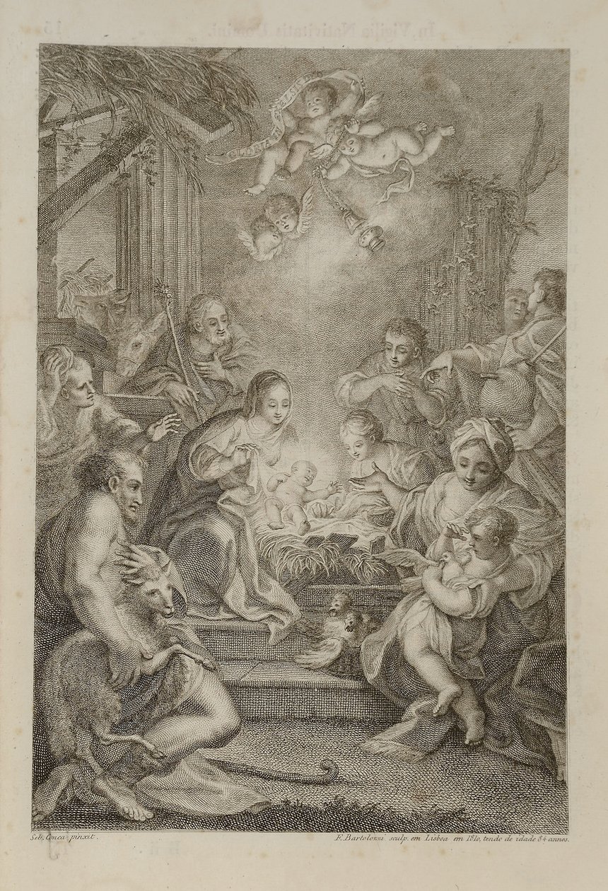 Natividad, para el Misal Romano de Francesco Bartolozzi