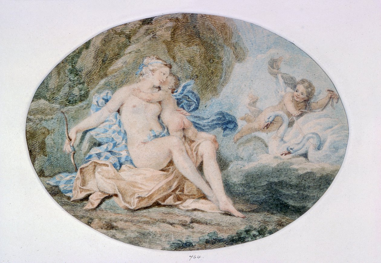 Venus Reclining on a Bank strewn with Drapery de Francesco Bartolozzi