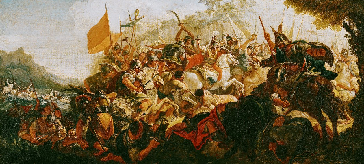 La Batalla del Gránico en Mayo de 334 a.C. de Francesco Fontebasso