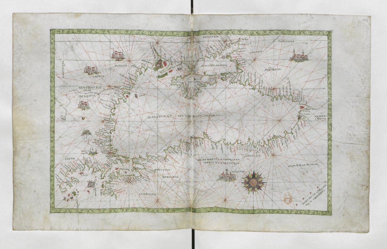 Mar Negro por Atlas náutico del mundo de Francesco Ghisolfi