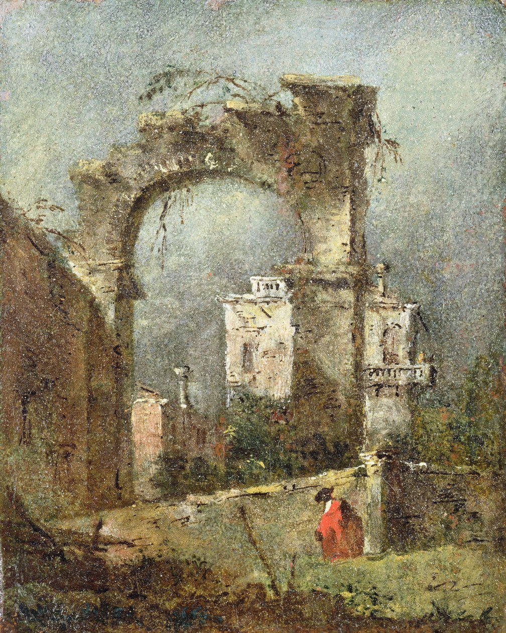 Un Capricho - Un Arco en Ruinas, siglo XVIII de Francesco Guardi