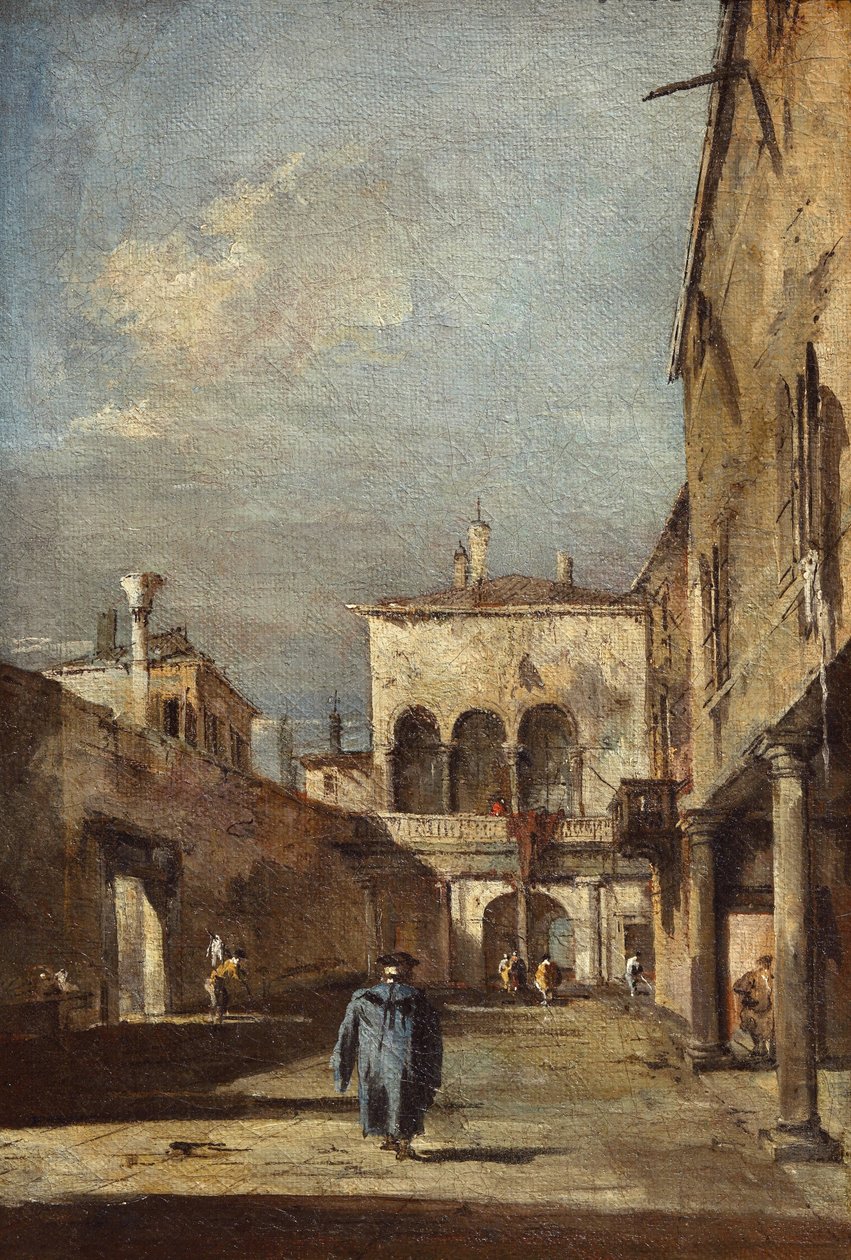 Fantasía Arquitectónica con un Patio de Francesco Guardi