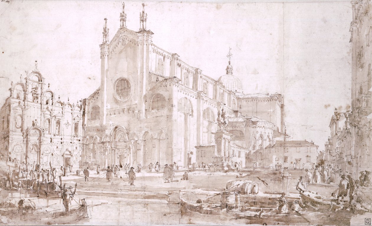 Campo San Zanipolo en Venecia de Francesco Guardi