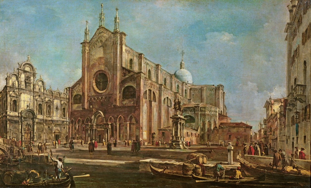 Campo dei Santi Giovanni e Paolo y la Scuola Grande di San Marco, Venecia de Francesco Guardi