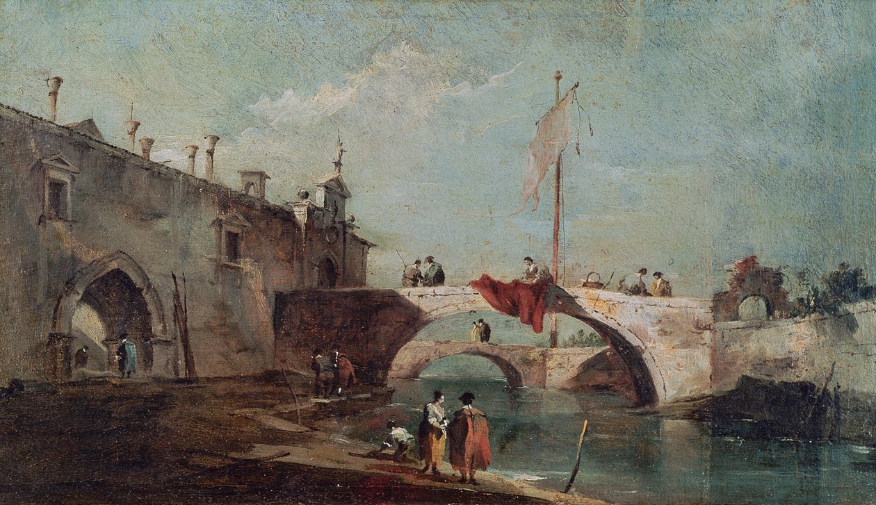 Paisaje con un canal de Francesco Guardi