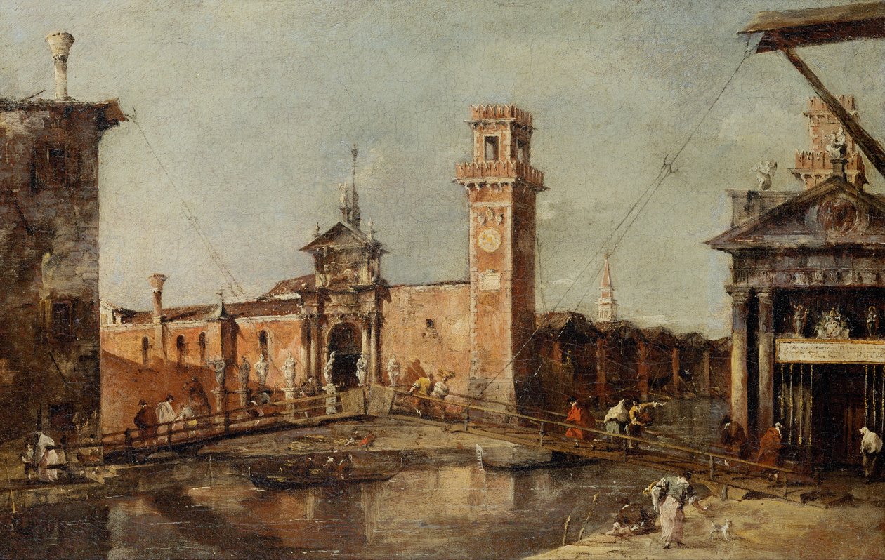 La entrada al Arsenal en Venecia de Francesco Guardi