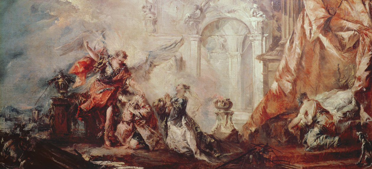 El matrimonio de Tobías (detalle) de Francesco Guardi