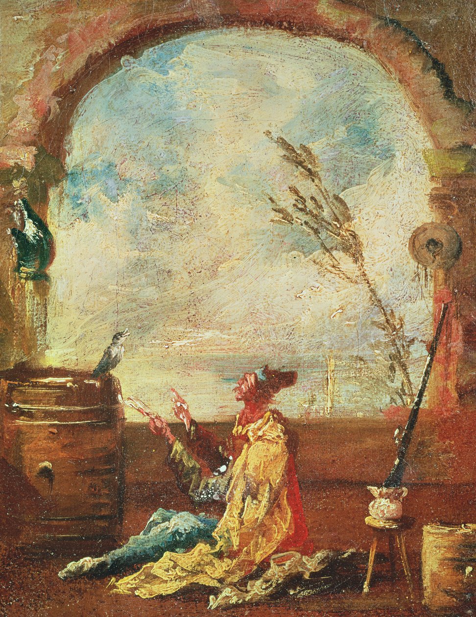 El poeta y el pájaro de Francesco Guardi