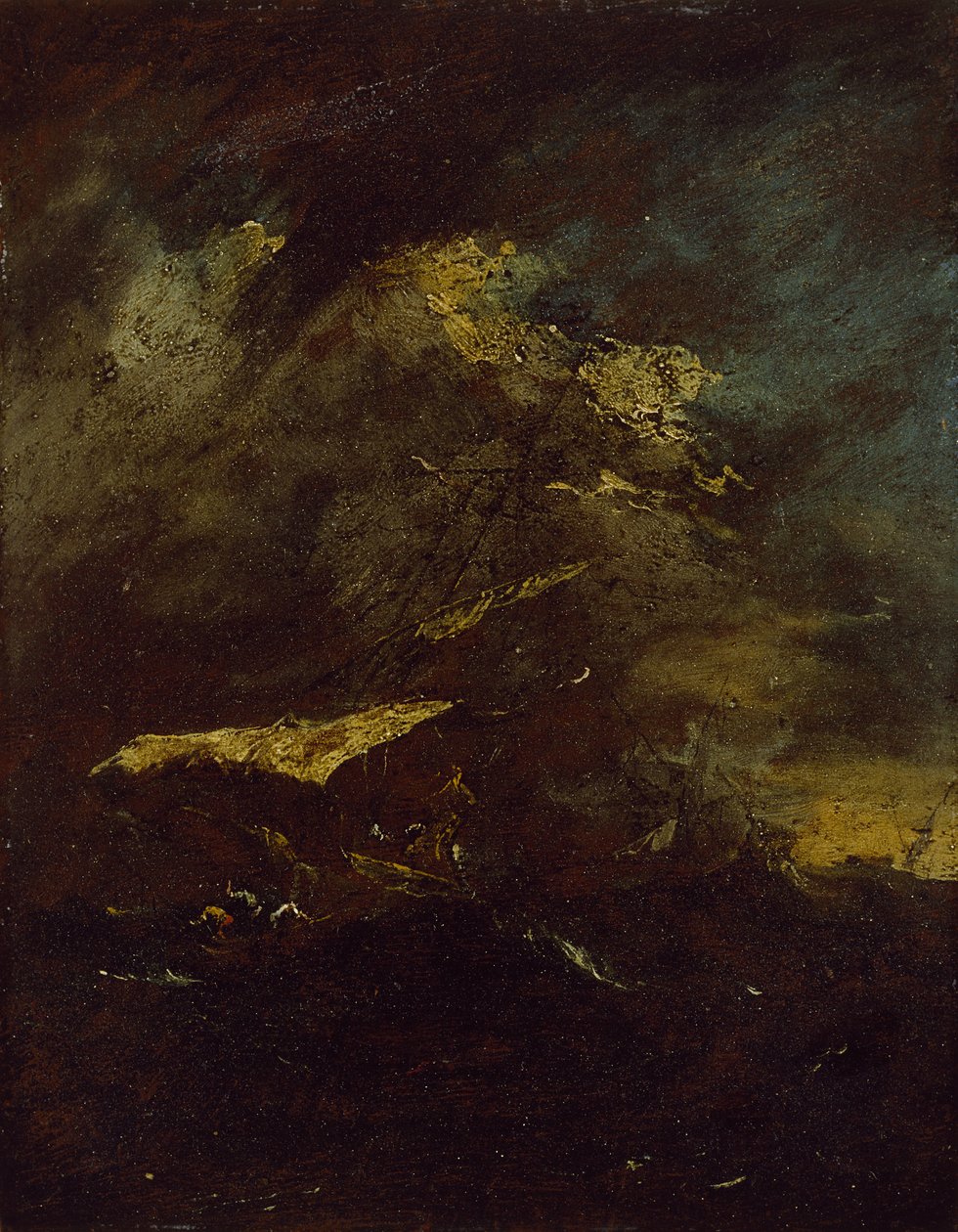 Dos barcos en una tormenta de Francesco Guardi
