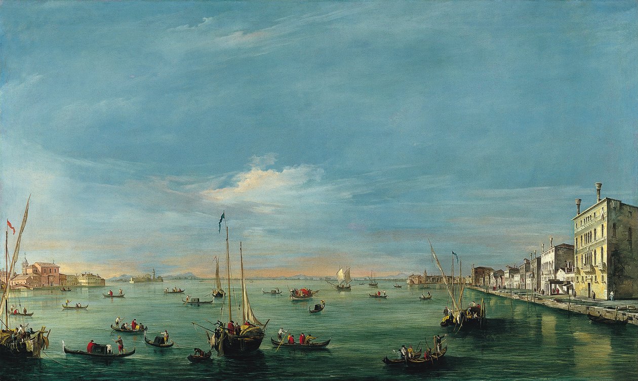 Vista del Canal de la Giudecca y las Zattere de Francesco Guardi