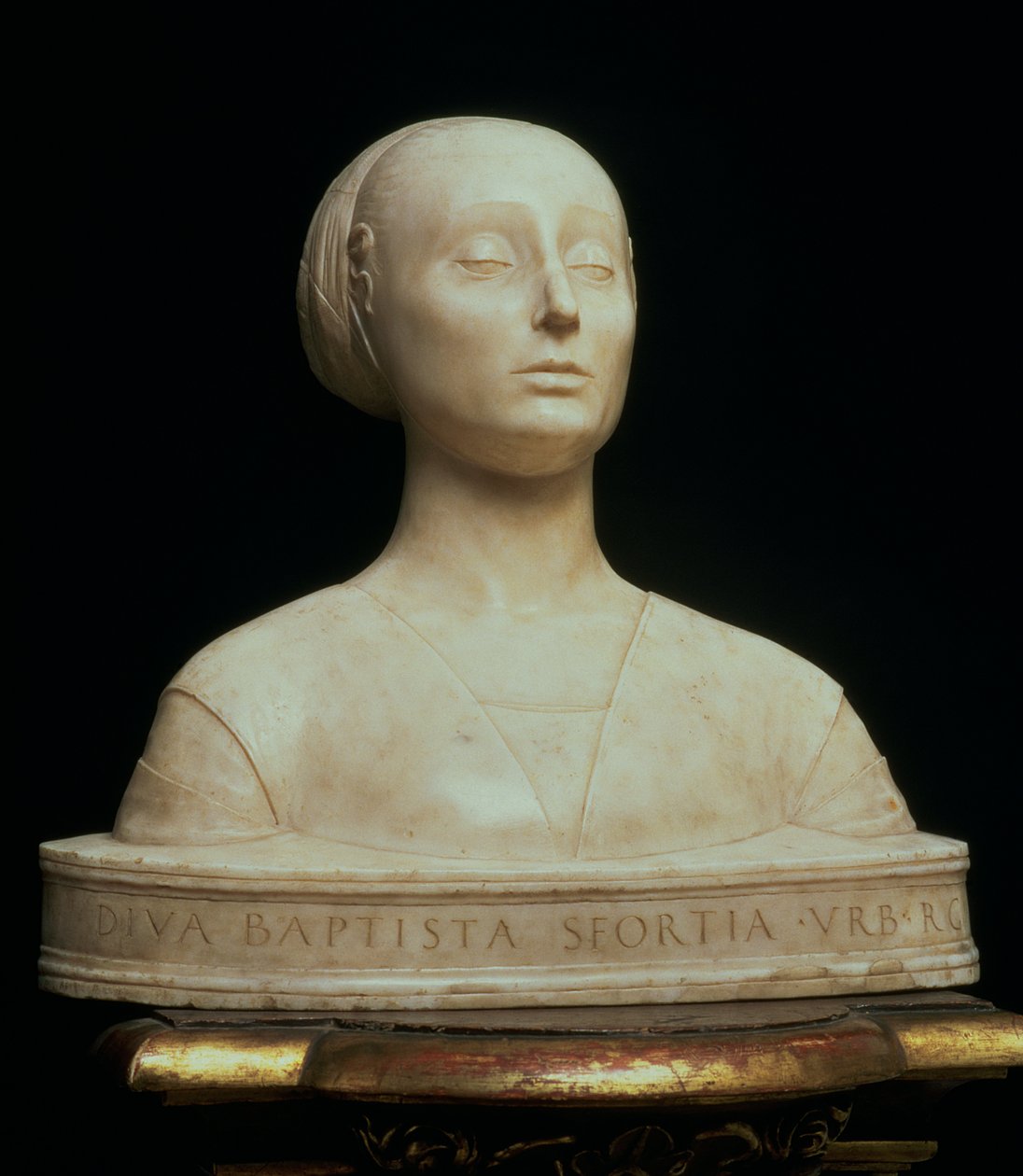 Busto de Battista Sforza, Duquesa de Urbino, c.1473 (mármol) de Francesco Laurana