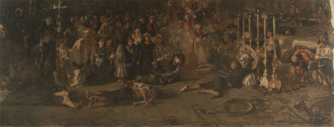 El voto (boceto) de Francesco Paolo Michetti