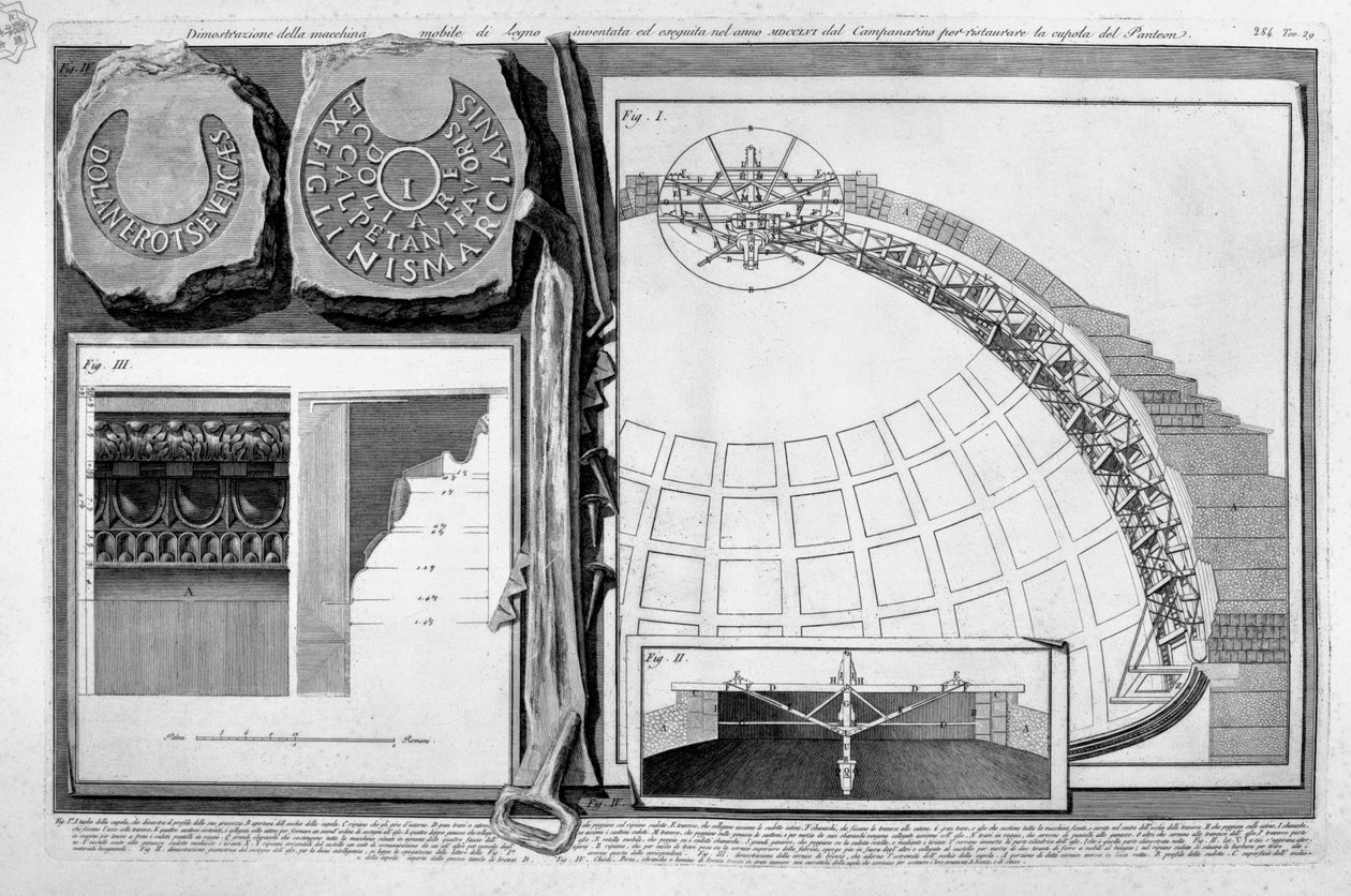 Panteón, lámina XXIX de Francesco Piranesi