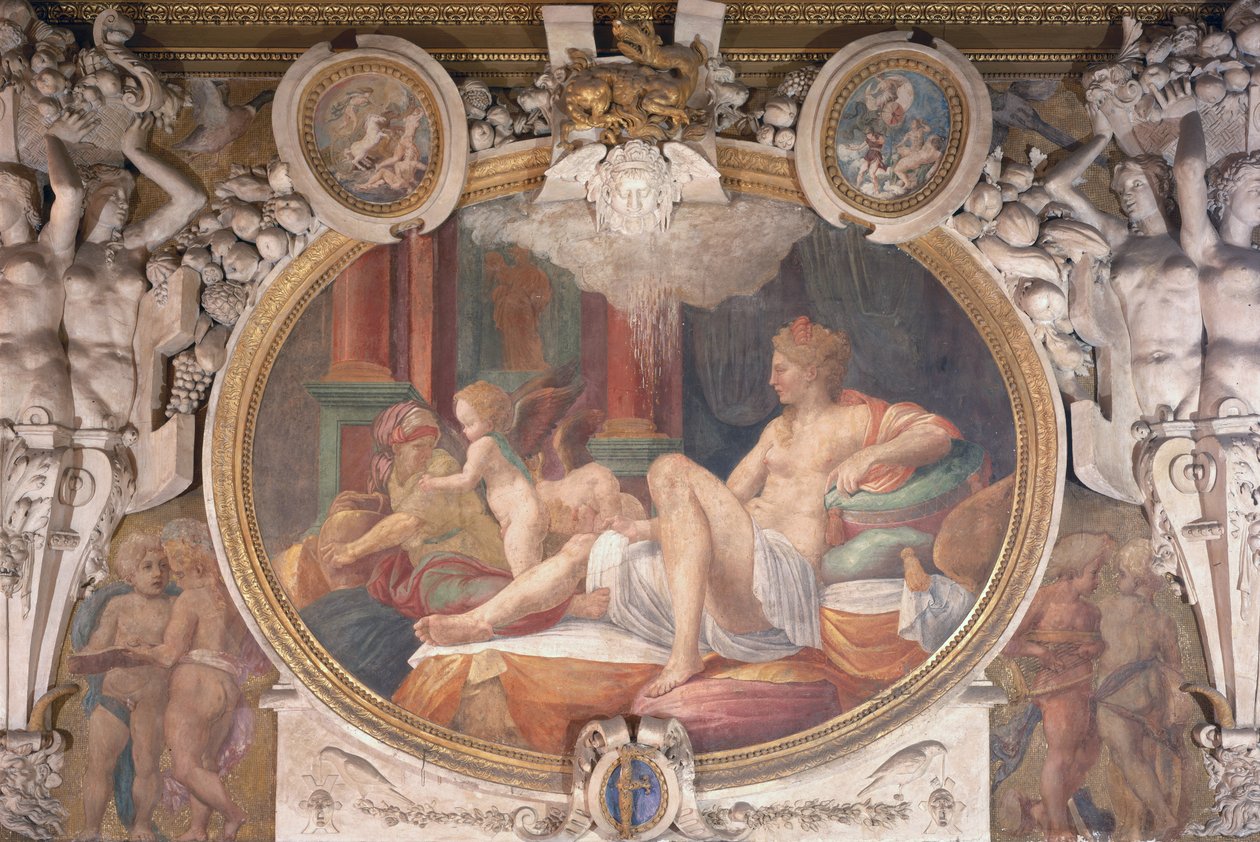 Danae recibiendo la lluvia de oro, de la Galería de Francisco I, 1535-40 de Francesco Primaticcio