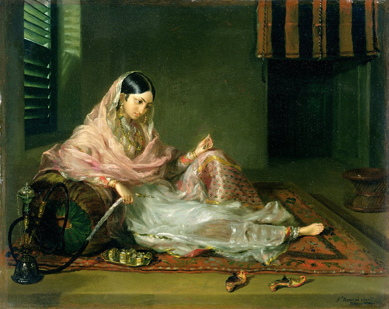 Dama musulmana reclinada, 1789 de Francesco Renaldi