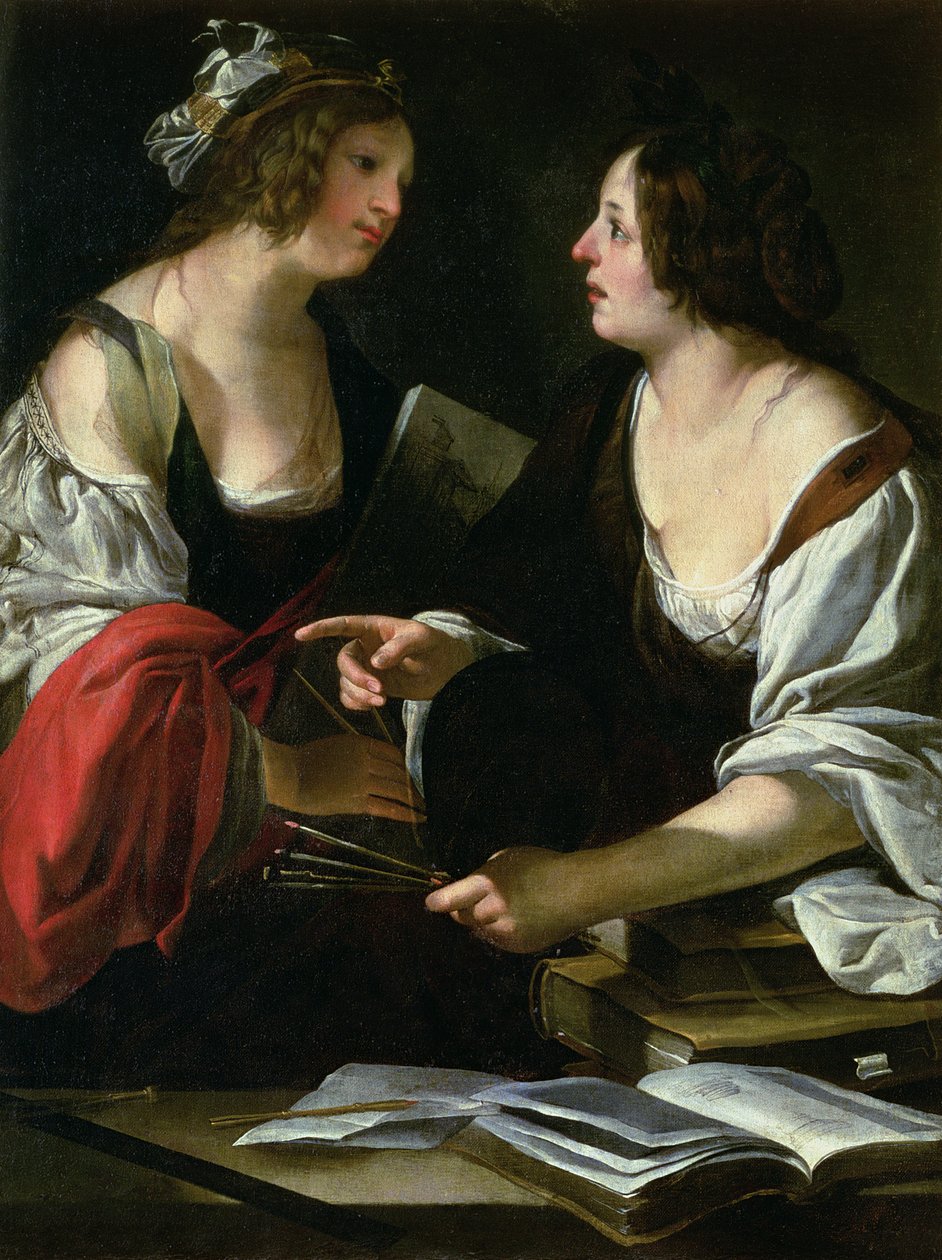 Alegoría de la Pintura y la Arquitectura, c.1620 de Francesco Rustici