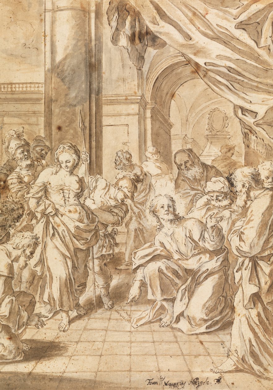 Cristo y la mujer adúltera de Francesco Saverio Mergolo