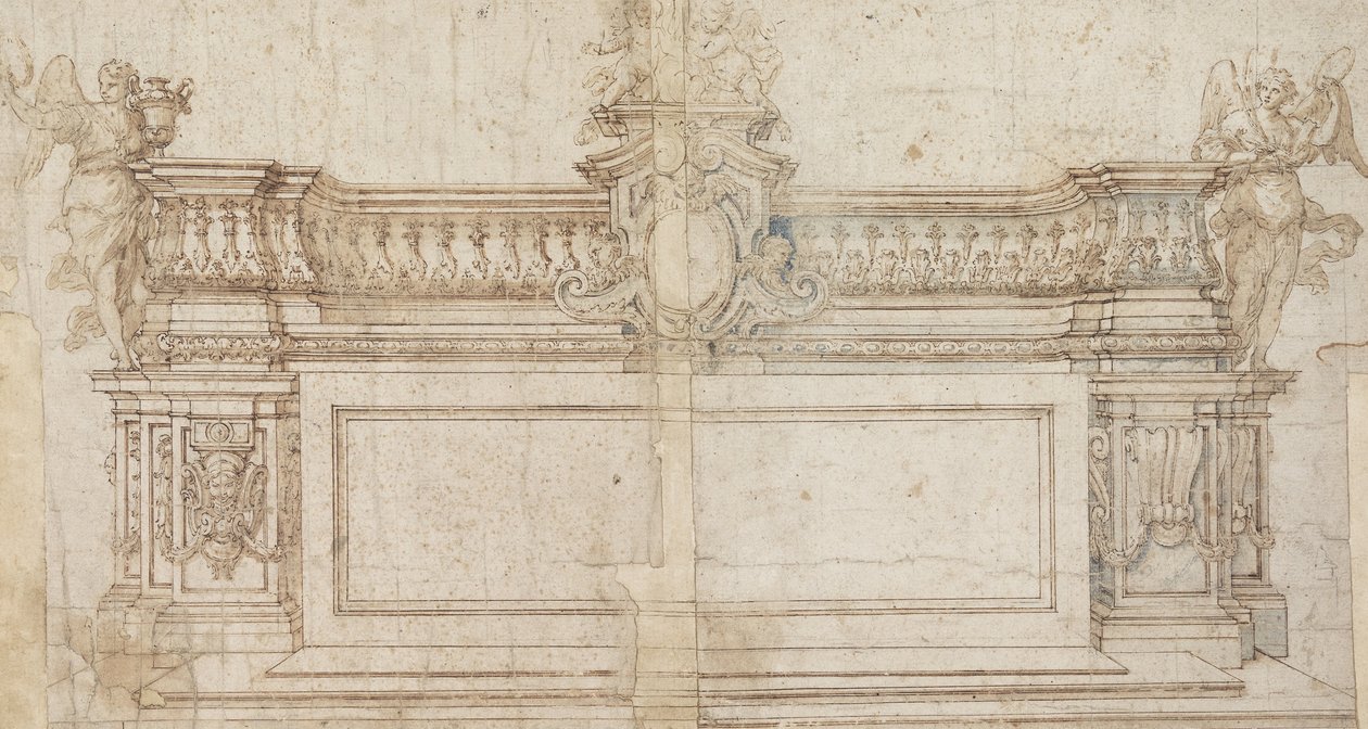 Elevación de un Altar con Sugerencias Alternativas de Francesco Solimena