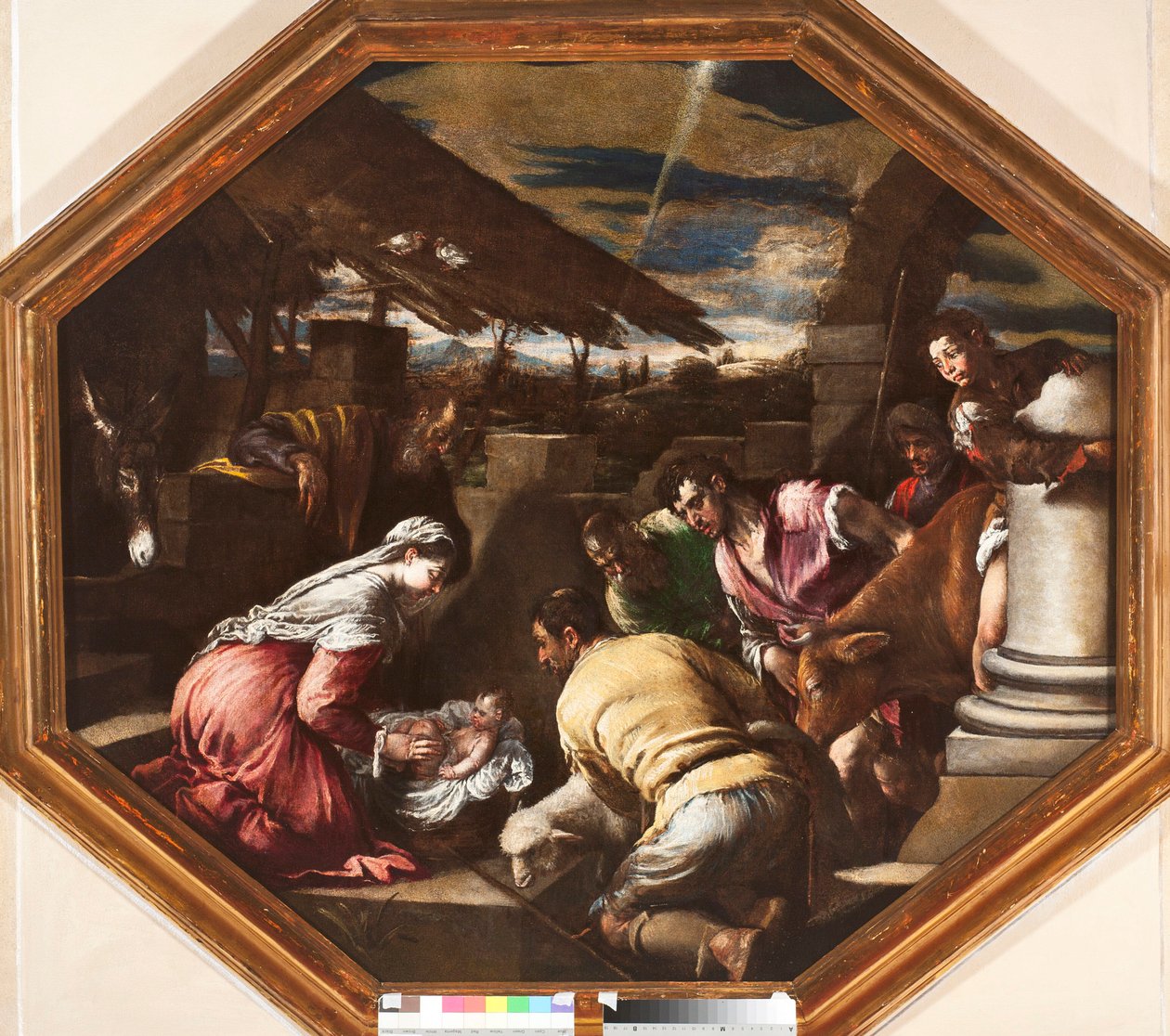 Adoración de los pastores de Francesco Bassano