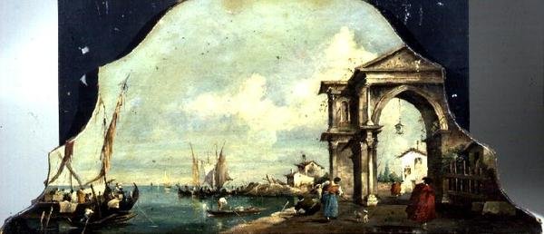 Capricho vista del puerto veneciano de Francesco (after) Guardi