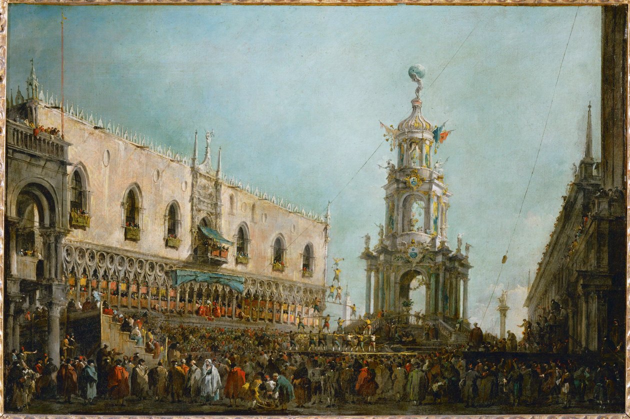 La fiesta del Jueves Santo en Venecia, Italia ... de Francesco (circle of) Guardi