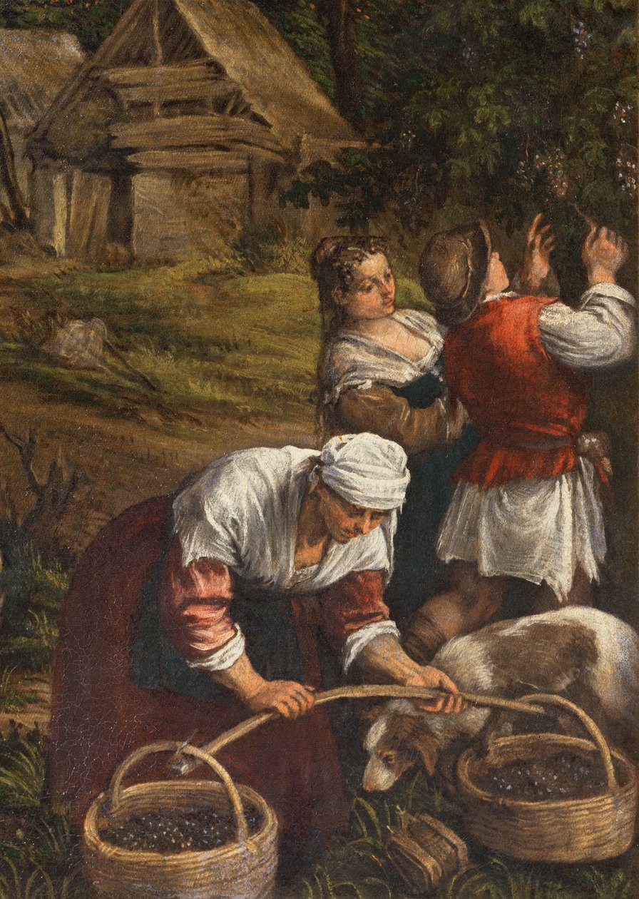 Cosecha, (Moisés recibe los Diez Mandamientos), (detalle), 1576 de Francesco Bassano
