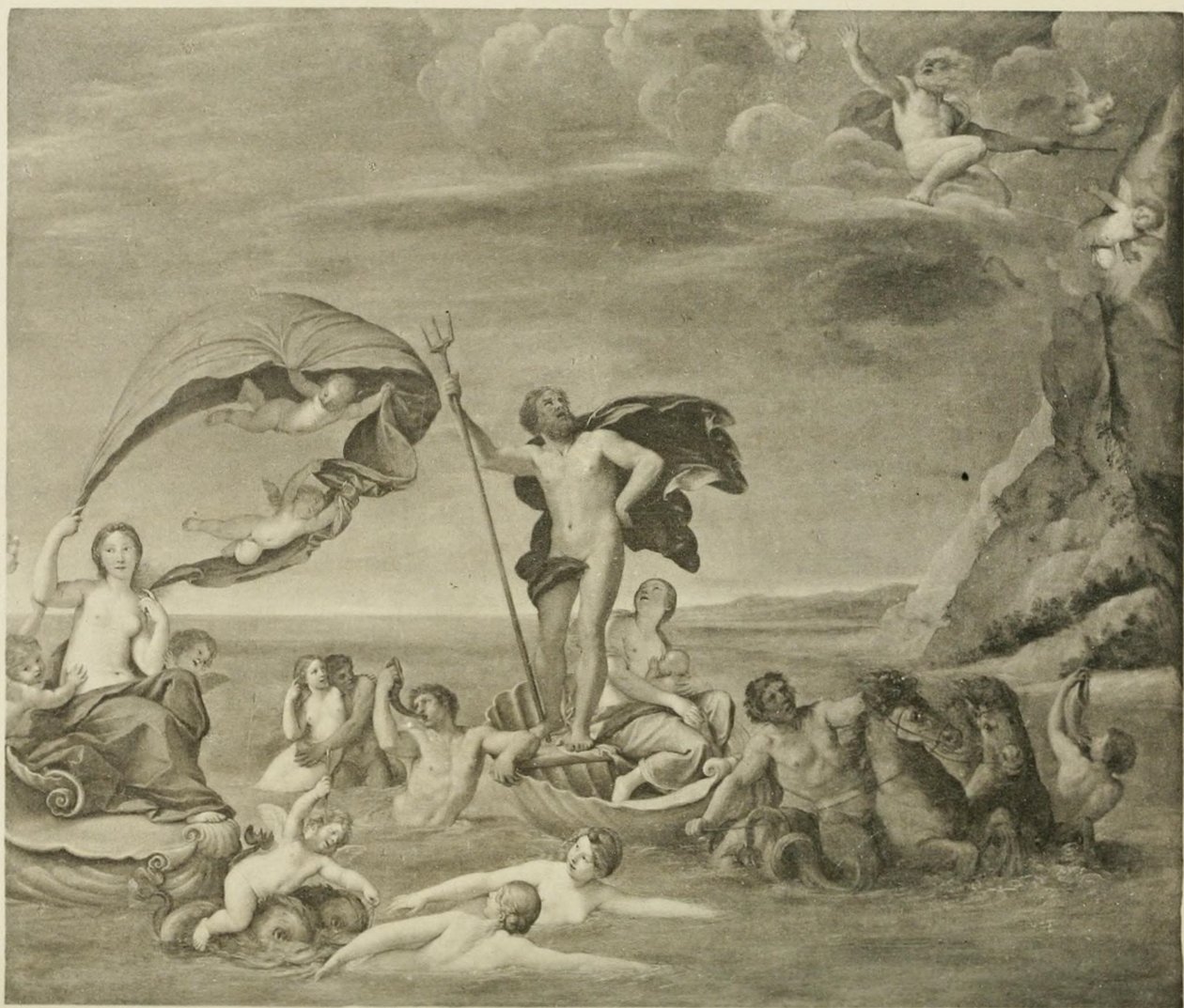 El reino marítimo, Neptuno y Anfitrite de Francesco Albani